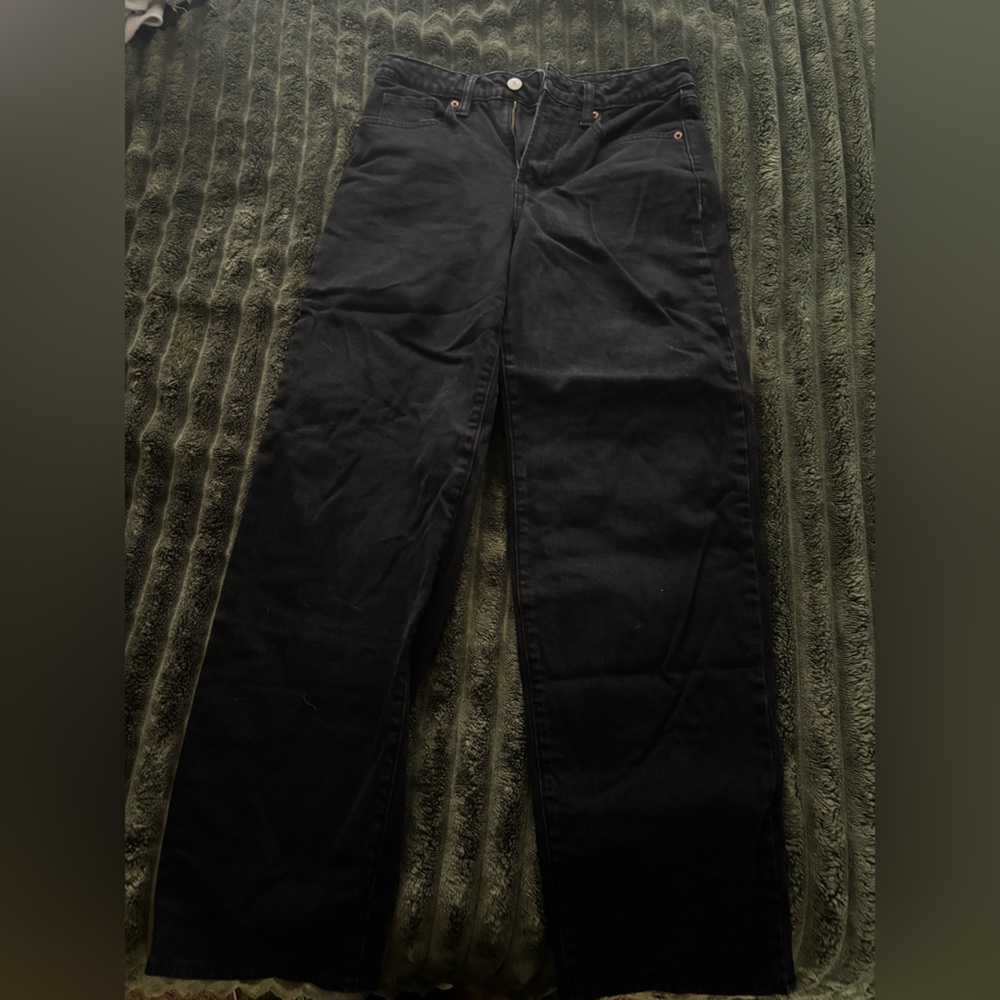 Old Navy Black High Rise Wide Leg Jeans